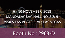 SupplySide West, Nov. 6-10, 2018, MANDALAY BAY, LAS VEGAS, USA, Booth No.: 2963-D