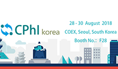 CPHI Korea, 28~30 August 2018, COEX, Seoul, South Korea Booth No.: F28